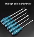 1pcs Through-core Screwdriver with magnetic Cross/Slotted Blade Screwdriver set