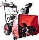 PowerSmart Snow Blower Gas Powered 24 Inch 2-Stage 212cc Engine with Electric Start, LED Headlight, Self Propelled Snowblower (PS24-LED)