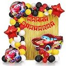 Pop The Party 58 Pieces Car Race Balloons Kit Party Supplies Car Theme Birthday For kids Birthday Party Decorations (Car Style)