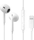 Lightning Earphones wired【Apple MFi Certified】 Earphones(Built-in Microphone & Volume Control) In-Ear headphones iPhone Headphones Compatible with iPhone 14/14Plus/XS/XR/7/8/8Plus/13Pro Max/12Pro/11/X