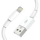 FCV Iphone Charger,[Apple Mfi Certified] 2Pack 3.3Ft Usb To Lightning Cable Power Fast Charging Data Sync Transfer Cord Compatible With Iphone 13/12/11 Pro/11/Xs Max/Xr/8/7/6S/6/5S/Se Ipad/Air, White