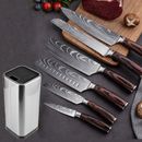 Set coltelli da cucina con blocco coltelli Damasco acciaio inox ascia per carne coltello Santoku 