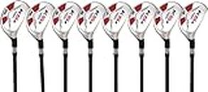 Senior Men's Majek Golf All Hybrid Complete Full Set, which Includes: #4, 5, 6, 7, 8, 9, PW +SW Senior Flex Right Handed New Rescue Utility A Flex Club