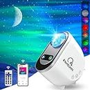 MERTTURM Galaxy Star Projector, 3 in 1 LED Northern Lights Aurora Projector, 6 White Noise Starry Moon Light with Bluetooth Speaker for Adult Kids Gift, Bedroom, Room Decor