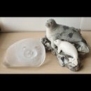 Mats Jonasson Sweden Glass Paperweight Highbank Porcelain Seal Ornament Scotland