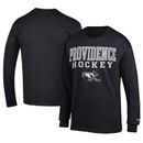 Men's Champion Black Providence Friars Icon Logo Hockey Jersey Long Sleeve T-Shirt