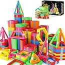 Coodoo Upgraded Magnetic Blocks 138PCS Magnetic Building Tiles STEM Toys for 3+ Year Old Boys and Girls Learning by Playing Games for Toddlers Kids Compatible with Major Brands Building Blocks