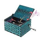 PATPAT Harry Potter Music Box Wooden Classic Music Box With Hand Crank Diwali Gifts For Family-Blue, Kid