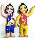 Vrindavanstore.in Gaur Nitai Stuffed Soft Toy for Kids Plus Washable and Safe for Play Pack of 2