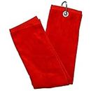 Longridge Asciugamano da golf Luxury 3 Fold Rosso