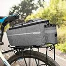 Lixada Bike Rear Pannier Bag,Insulated Trunk Cooler Bags Cycling Bicycle Rear Rack Waterproof Storage Luggage Bag MTB Shoulder Bag Detachable Bicycle Tail Seat Trunk Bag with Rainproof Cover