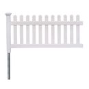 Zippity Outdoor Products Picket Fence 3'x6' W/Post No-Dig Steel Pipe Anchor Kit