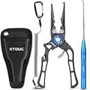 XTOUC Fishing Tackle, Saltwater Fishing Pliers Titanium Alloy Jaw, Fish Hook Removal, Fishing Accessories and Equipment, Split Ring Tools, Fishing Gear, Fishing Supplies for Gift