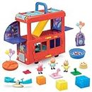 Peppa Pig 2-in-1 Party Bus Playset with 3 Figures and 13 Accessory Pieces, Preschool Toys for Girls and Boys 3 and Up