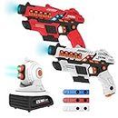 Toysery Infrared Tag Projector Game with 2 Toy Shooters. A Shooting Battle Family Group Activity for Indoor or Outdoor use. Kids Ages 3 and Above