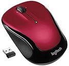 Logitech M325s Wireless Mouse, 2.4 GHz with USB Receiver, 1000 DPI Optical Tracking, 18-Month Life Battery, PC/Mac/Laptop/Chromebook - Red