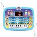 deAO Toddler Toys for 3+ Year Olds, Educational Toys, Electronic Learning Toy, Kids Learning Tablet, Multi-Function Musical Touch Pad Activity Computer Girls Boys Gifts (blue)