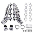 DEMOTOR PERFORMANCE For Chevy LS Chevelle Camaro Nova C10 Truck Shorty Polished Stainless Steel Headers