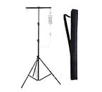 5 Feet Hospital Iron Saline Medical IV Poles Glucose Stand For Hospital, Clinic, Home & Multiple Adjustable Hose Stand with Carry Bag & 2 Hook Rod