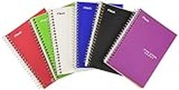 Five Star Personal Spiral Notebook, 7 x 4 3/8, 100 Sheets, College Rule, Assorted colors, 6 Pack