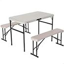 LIFETIME 80352 42 in (107 cm) Recreation Folding Table Set - Almond