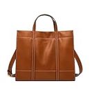 Fossil Carmen Leather 30.81 cms Cognac Gym Tote (ZB7938213)