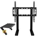 Universal TV Stand for Vizio Table Top TV Stand, for 26" 32" 40" 43" 45" 49" 50" 55" 60" Vizio Smart TV Stand with Mount Screen TV Top Shelf, for Vizio TV Stand for 55 + inch TV, Easy to Assemble