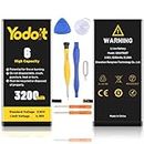 Yodoit Batterie 3200mAh pour iPhone 6, Batterie Haute Capacité 0 Cycle pour Modèle A1549, A1586, A1589, avec Kit d'outils de Réparation Complet