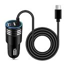 60W Super Fast Charging Android Car Charger Type C Rapid Samsung Car Charger with 3ft Built-in USB C Cable for Samsung Galaxy S24 Ultra S23 FE S22 S21 S20 Note 20 A15 A54 A14 A53 A23 A13 A03S A12 A32