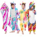Kigurumi Girls Unicorn Pajamas Boys Animal Kids Sleepwear Jumpsuit children