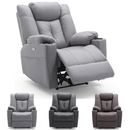 AFTON ELECTRIC FABRIC AUTO RECLINER ARMCHAIR GAMING USB LOUNGE SOFA CHAIR
