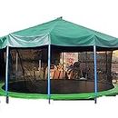 Swing Penguin Auvents Imperméables Extérieurs pour 6/8/10/12/14/16ft Trampoline Canopy Shade Cover Green (Taille : 12ft)