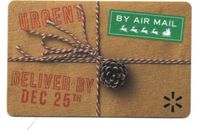 Tarjeta de regalo de Walmart por correo de Navidad antes del 25 de diciembre sin valor de colección FD-70227