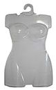 10 Clear Plus/Curvy Size Body Forms, Ladies Torso/Lingerie Display Plastic Hangers