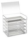 OSCO Acrylic 5 Drawer Chest with Flip-Up Lid, A3280, 5 Tier