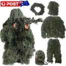 5PCS Hunter Ghillie Suit Set Woodland Camouflage Hunting Archery Sniper Clothing