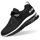 PERSOUL Air Shoes for Boys Girls Kids Children Tennis Sports Athletic Gym Running Sneakers (Black Size 9.5 Toddler)