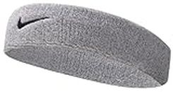 Nike Swoosh Headband, Grey Heather/Black