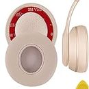 Geekria QuickFit Replacement Ear Pads for Beats Solo 3 (A1796), Solo 3.0 Wireless On-Ear Headphones Ear Cushions, Headset Earpads, Ear Cups Cover Repair Parts (Matte Gold)