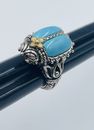 Barbara Bixby Argent Sterling & 18k Or Turquoise Coccinelle Taille Bague 6