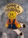 Walmart Pin Employee Gimme a Squiggly Moving Legs Collectible Dancing Smiley