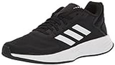 adidas Duramo 10 Running Shoe, Black/White/Black, 2.5 US Unisex Little Kid