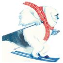 Wet Paint Printing Skiing Yeti Abominable Snowman Cardboard Standup, Sherpa | 46 H x 44 W x 1 D in | Wayfair SP12155