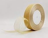 UKIYO | Organza Ribbon (15+ Color Variations Inside)(Length-35 Meters,Width-1 Inch) | Ribbon for Gift Wrapping,Gift Bows Making,Party Decoration,Bags Handle. (Light Gold)