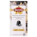 Moccona Barista Reserve Extra Dark Roast Espresso – Intensity - 12 100 Aluminium Capsules Compatible with Nespresso Machines (100 Capsules - 10x10 Pods Pack) (Packaging may vary)