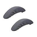Iseedy Removable Washable Office Chair Armrest Slipcovers Covers Pads (Gray)