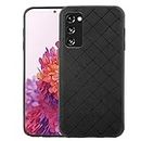 ELISORLI Compatible with Samsung Galaxy S20 FE Gaxaly S 20 FE 5G UW 6.5 inch Case Rugged Thin Cell Anti-Slip Fit Rubber TPU Mobile Phone Cover for Glaxay S20FE5G S20FE 20S Fan Edition 4G G5 Men Black