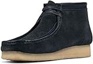 Clarks - Mens Wallabee Boot Low Boot, 6.5 UK, Navy Hairy