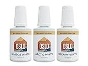 Oslo Home 3 White Color Porcelain Touch Up Paint Kit - For Bathroom Fixtures, Appliances, Tile, Sinks and More, Most Popular Colors w/Brush in Bottle, Self-Priming, Made in USA