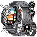 LIGE Smartwatch Uomo con Chiamate Bluetooth, 1.43 AMOLED Orologio Smartwatch Uomo con Assistente Vocale, Contapassi, Cardiofrequenzimetro, Sonno, IP68 Impermeabile Militari Smart Watch per Android iOS
